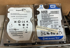 LOT OF QTY 2 640GB 2.5" Laptop SATA Replacement Hard Drives MIXED BRAND Working