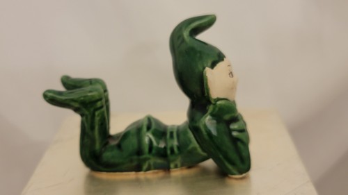 Figura de cerámica Gilner Pixie Elf mediados de siglo decoración del hogar decoración de Navidad  - Imagen 5 de 24