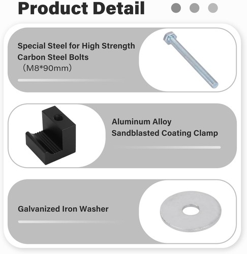 Truck Tool Box Mounting Kit for Pickup Bed Toolbox Mount Tie Black - Foto 5 di 7