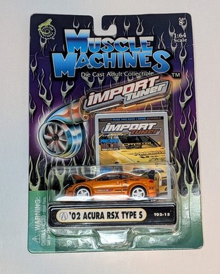 Muscle Machines  02 Acura RSX Type S Import Tuner 1:64 Model-Orange Unopened 
