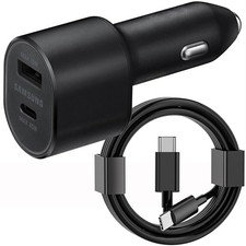 Fast USB Car Charger 4FT Type-C Cable fits Samsung Galaxy S25 S24 S23 S22 S21+