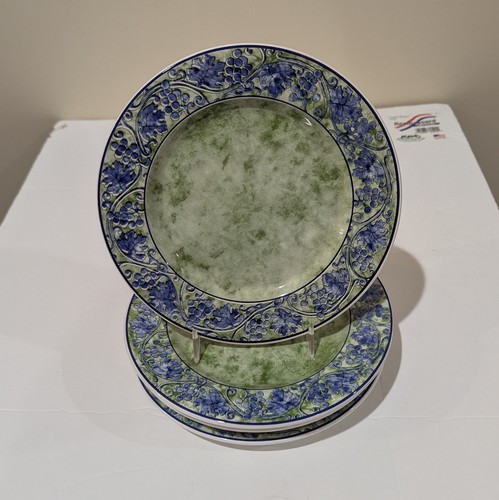 NEW Quadrifoglio Elegant Green and Blue 5 Pc Salad Plates Set - Picture 2 of 5