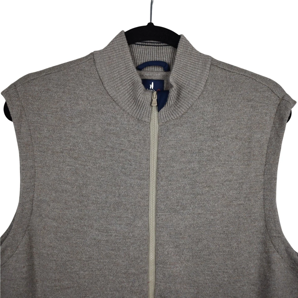 Johnnie-O Garrison Fine Merino Wool Full Zip Vest w/ Pockets Men's size medium  - Image 2 of 4