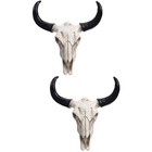 2 Count Schädel Deko Halloween Totenkopf Wall Decor Schädeldekor