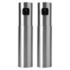  Set of 3 Stainless Steel Oil Dispenser Sprayer Bottle Condiment Container