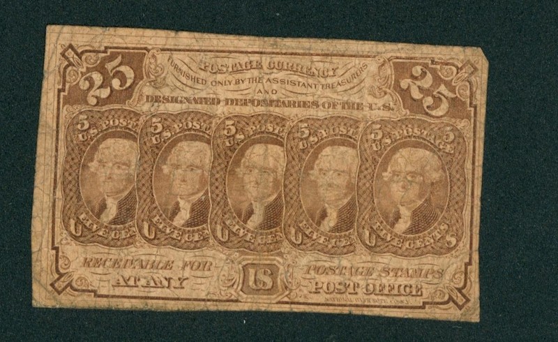 25¢ First Issue Fractional Currency ** PAPER CURRENCY AUCTIONS
