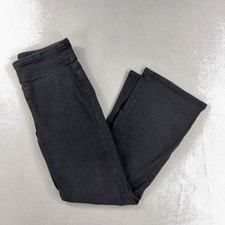 We The Free Flare Pants Pull On Stretch High Rise Black Women Size S