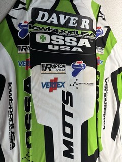Ossa Trials USA Lewisport Team Top. Works. Signed By Works Rider Mick Andrews