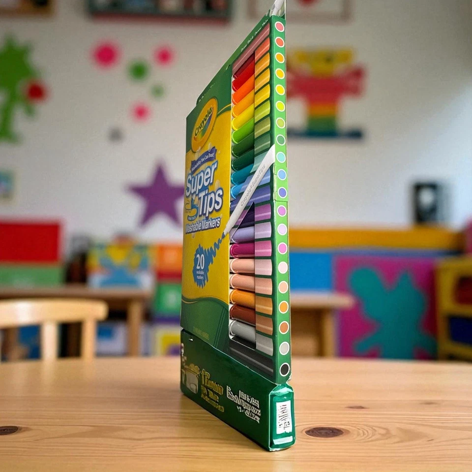 Crayola Super Tips Markers, Washable Markers School Supplies, 20-Colours - Image 4 of 4