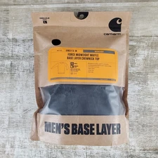 Carhartt Force Midweight Waffle Base Layer Crewneck Top Sz L Black Shirt 