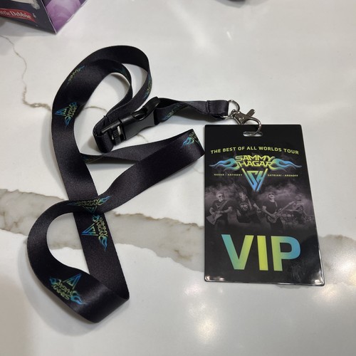 Sammy Hagar The Best Of All Worlds 2025 VIP Pass And Lanyard Las Vegas Satriani