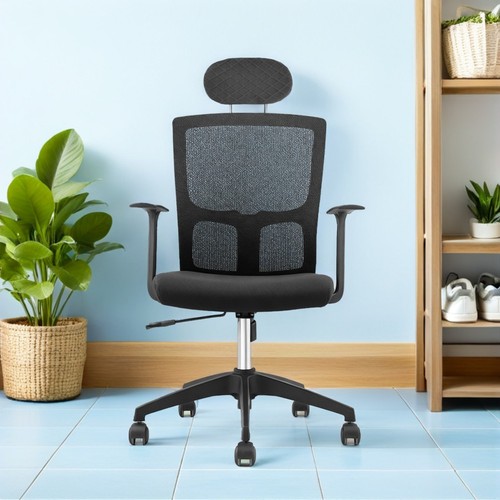  Drehstuhl Schreibtischstuhl Kopfstützenbezug - Stoffschutz Ergonomisch Büro Hochlehner - Bild 3 von 12