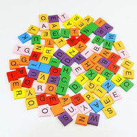 100 StüCk Holzbuchstaben Set, 20*18*5Mm Holz Alphabet Fliesen Buchstaben A Bis Z