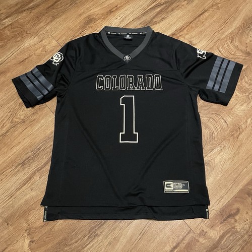 Colorado Buffaloes 1 Black Jersey Mens Size XL Football NCAA Colosseum Big 12
