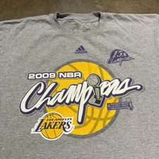 Vintage 2009 Adidas LA Lakers Kobe Bryant Championship T-Shirt Sz M