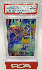 Kyren Williams 2022 Illusions Rookie Signs Auto Autograph Purple 1/1 Psa 8