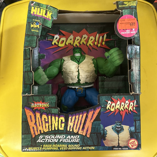 Vintage Incredible Raging Hulk 8" Electronic Figure Sound Marvel ToyBiz 1997 🐶 - Picture 1 of 2
