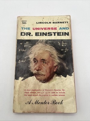 The Universe and Dr. Einstein Lincoln Barnett Vintage A Mentor Book Spill Damage