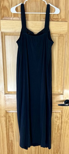 Petite Plume Camille Luxe Nachthemd aus Pima-Baumwolle in Schwarz Nordstrom Gr. L Neu - Bild 4 von 10