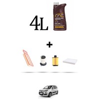 Hoffcar Wartungsset 4 Filter Und 4L ÖL FüR Fiat Panda III 1.3 D Multijet 59KW