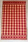 Park Imports & Designs Red Tan Apple and Checked Kitchen Tea Towel 30"x18"