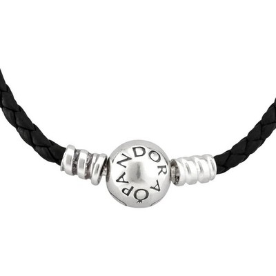 埼*き様 (PANDORA)Double Black Leather Brace Pandora Double Black Leather Bracelet | eBay