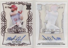 2021 Leaf Trinity Clear Auto Red /50 Mat Nelson #CA-MN1 Auto