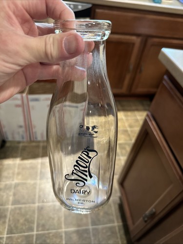 Stroup’s Dairy ACL Quart Milk Bottle Palmerton Pennsylvania PA