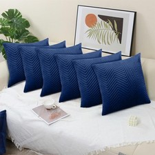 Velvet Cushion Covers or Filled Cushions Set of 4 Decorative Sofa Throw 18 x 18"