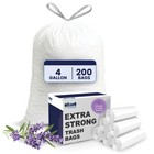 Plasticplace 4 Gallon Trash Bags Lavender and Soft Vanilla Scented, 200 Count