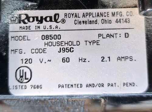 Vintage Dirt Devil Royal Hand Vac 500 Series 25' Cord Made In USA  - Picture 6 of 6