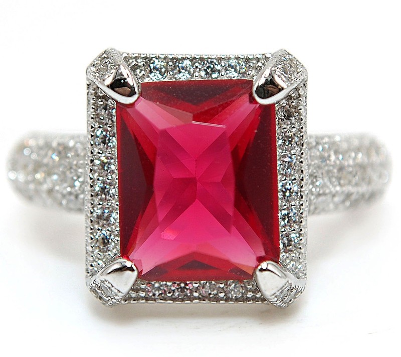 3CT Heat Treated Rubellite Tourmaline 925 Sterling Silver Ring Sz 6 MM3-6