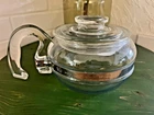 Vintage Pyrex Flameware 6-Cup Glass Coffee Pot with Lid –Model 8446-B Lip Chip