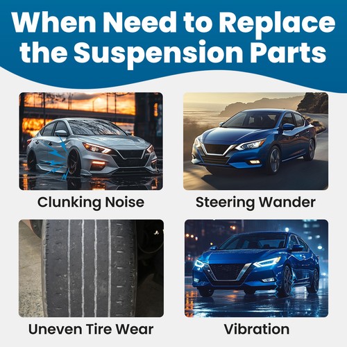 Front Lower Control Arms Tie Rod Sway Bar Link for 2013-2019 Nissan Sentra NV200 - Picture 9 of 19