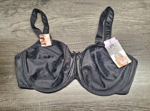 Sujetador con aros Bali Minimizer para mujer 42D negro sin almohadillas cobertura completa DF3562 NUEVO - Imagen 1 de 6