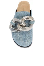 JW Anderson Chain Suede Mule Women's Denim Size  40, 10 US