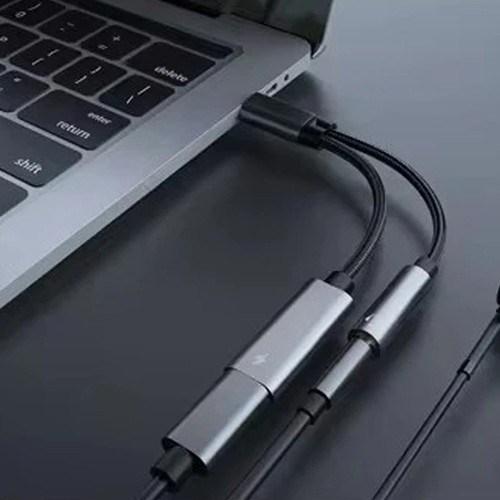 Multi-Function USB C To 3.5mm Adapter Type-C To AUX Adapter Headphone Use - Picture 4 of 14