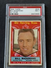 1959 Topps High # Bill Mazeroski #555  All Star  PSA 7 HOF    ib766