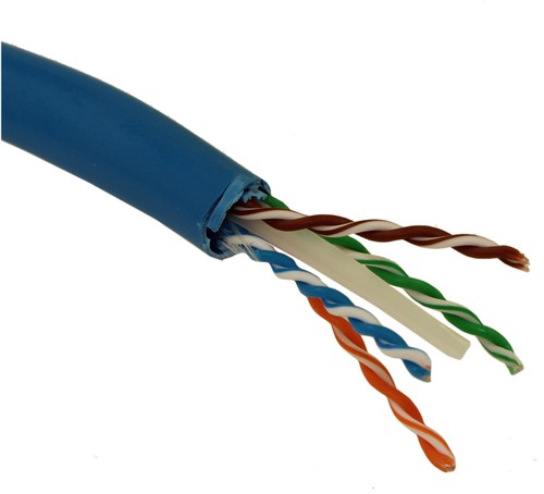 1000 Fuß CAT6A Bulk Netzwerkkabel UTP/CMR 550 Mhz (10 Gbit) Solid Blue - Bild 2 von 2