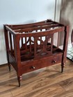 Vintage Wood Bombay Company Magazine Album Vinyl Storage Display Rack Caddy