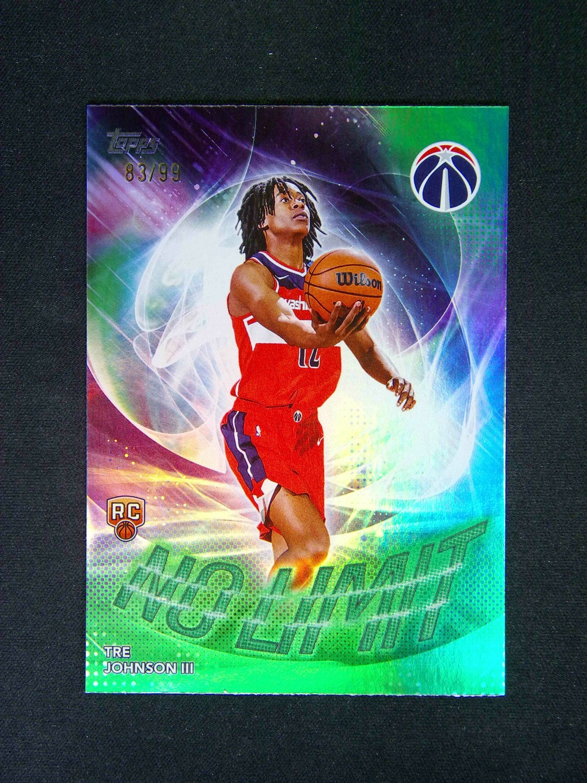 2025-26 Topps Flagship Tre Johnson III RC Rookie No Limit Green /99