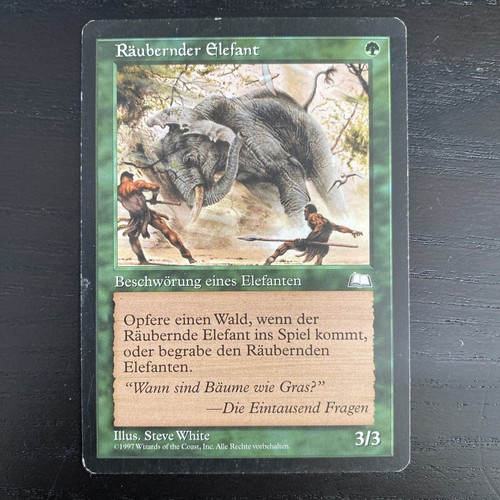 Rogue Elephant Weatherlight Magic the Gathering Single Card - GERMAN - Picture 1 of 2