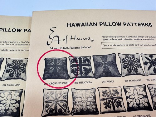 EA of Hawaii Hawaiian Pillow Patterns 1970's Bundle of 3 - Picture 2 of 7