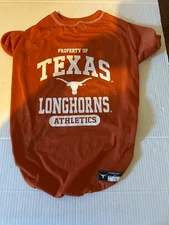 TEXAS LONGHORNS DOG T-SHIRT BY PETS FIRST -SIZE XL