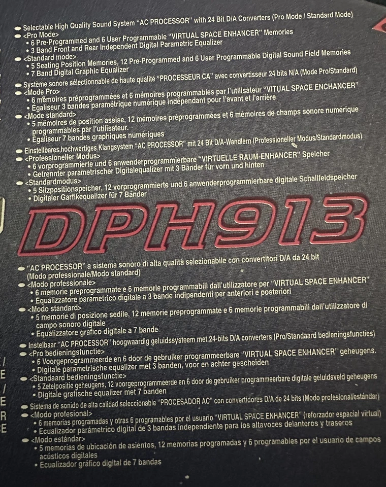 Clarion Dsp Égaliseur processeur Dph 913 ce net Ultra Rare ADDZEST DPH913 - Photo 3/4