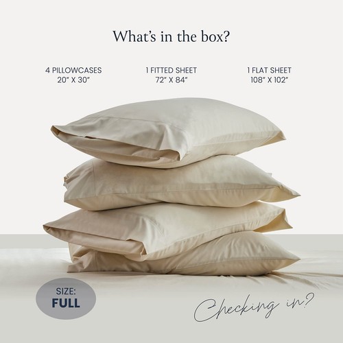 Silky Soft Full Sheet Set - 6 Piece Luxury Bed Sheets with Deep Pocket for Fu... - Picture 6 of 9