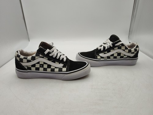 VANS-Old Skool-Checker Black/White-Sneaker-Shoes-Youth Size Boy-Men 3.5/Womens 5 - Picture 8 of 15