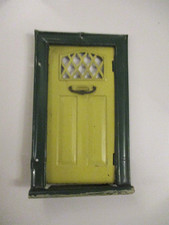 OLD TIN DOLLS HOUSE FRONT DOOR TRI-ANG GEE BEE ROMSIDE