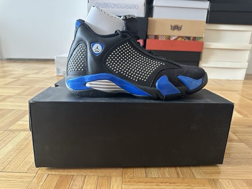Size 9.5 - Supreme x Air Jordan 14 Retro Black Varsity Royal - Picture 4 of 6