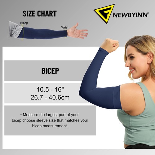 Newbyinn Maniche a Braccio per Uomo Donna, Taglia L - XL, Protezione Solare UV Manica a... - Foto 2 di 7